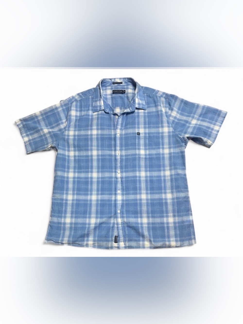 FISH HIPPIE button down short sleeve top